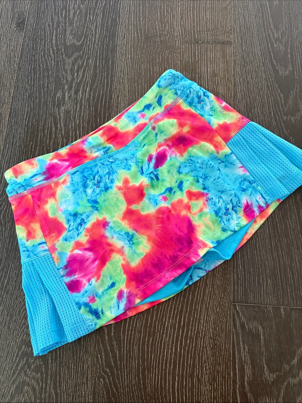 Champion Girls Tie-Dye Athletic Skort - Bright Multicolor. Size L